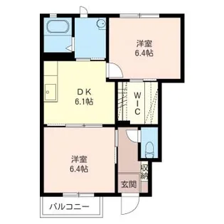 コートアベーユB【1階】の間取り