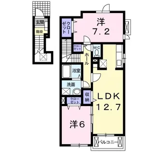 Sweet Garden D【2階】の間取り