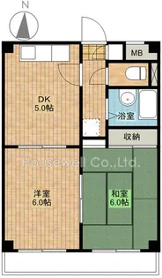 クリスタルマンション川口【2階】の間取り
