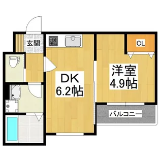 ヴェルメゾン松原東新町【1階】の間取り
