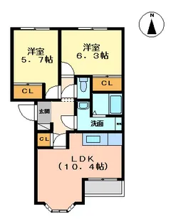 ハイ夢 玉手箱【1階】の間取り