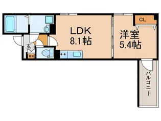グランシエル高槻【3階】の間取り