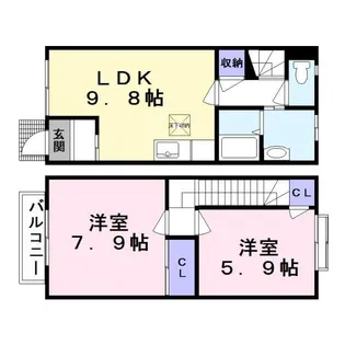 RiverSide A【1階】の間取り