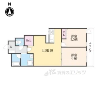 ユニティ西大路【6階】の間取り
