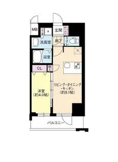 Dimus新大阪【9階】の間取り
