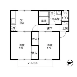 ハイツカスターニエ【2階】の間取り