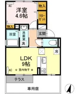 エントピアSEIWA D棟【1階】の間取り