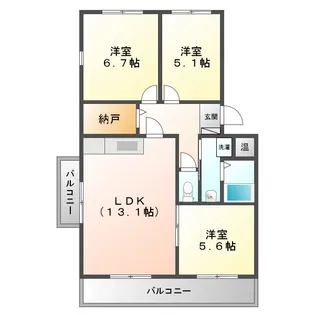 HILLS-T’s【3階】の間取り