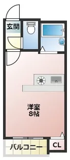 1Rの間取り画像