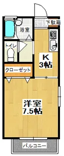 スリーゼ B【2階】の間取り