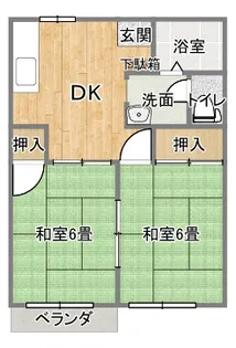 エステ東田【2階】の間取り