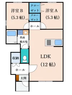 ハレレア【1階】の間取り