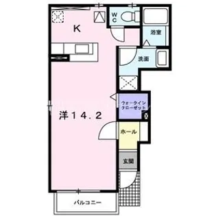 イースト・ワン・ゼファー【1階】の間取り