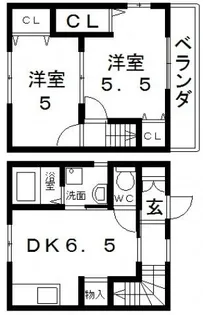 大阪府東大阪市三ノ瀬3【一戸建】の間取り