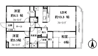 ロイヤルヒルズ高砂【5階】の間取り