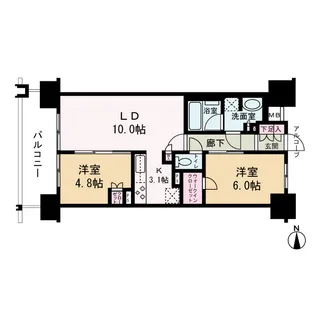 大阪府大阪市北区南森町2【マンション】の間取り