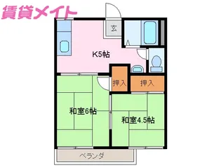 コーポ幸洋【2階】の間取り