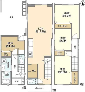 埼玉県さいたま市北区櫛引町2【一戸建】の間取り