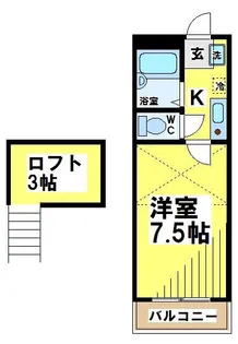 東京都府中市白糸台6【アパート】の間取り