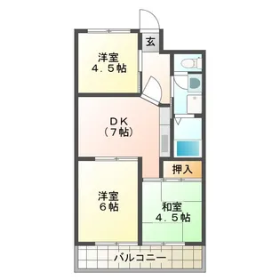 オリーブビュー港町【2階】の間取り