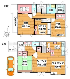 千葉県流山市西初石2【一戸建】の間取り