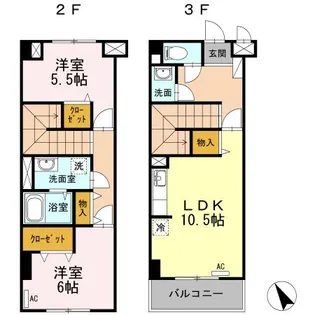 新潟県長岡市千歳2【マンション】の間取り