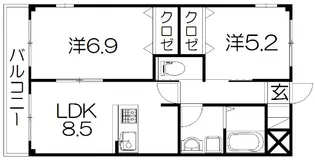 クレールシャンブル【2階】の間取り
