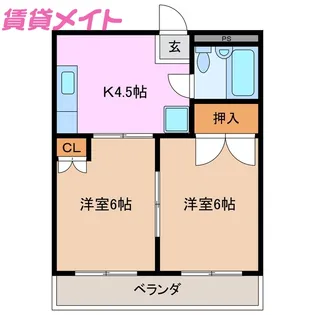 アーバンライフ柘植【3階】の間取り