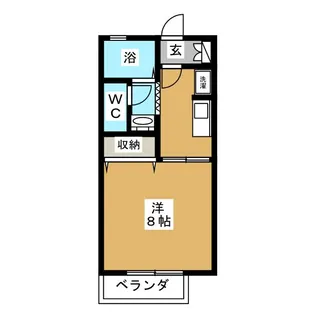 セジュール亀山【1階】の間取り