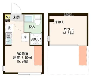 Haleoli Aoto【2階】の間取り