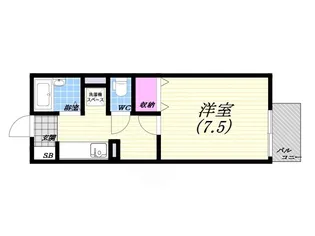 兵庫県芦屋市西山町【アパート】の間取り