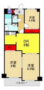 埼玉県川口市東領家3【マンション】の間取り