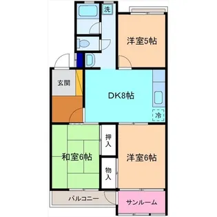 城西レジデンス【3階】の間取り