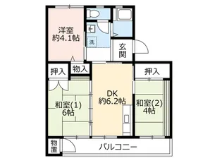 UR玉川橋【2階】の間取り