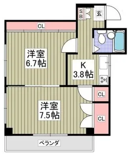 小茂根ビル【2階】の間取り
