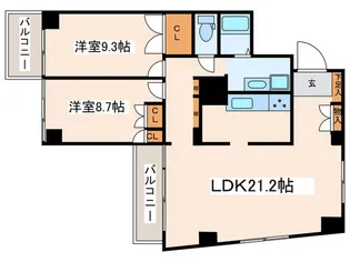 山手ビラ・ポルテ【5階】の間取り