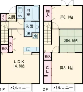 コンフォート小鷹野 Aの間取り