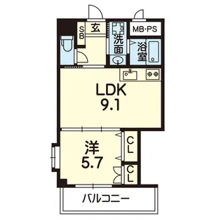 RJR水前寺【3階】の間取り
