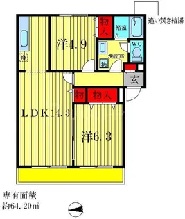アルファコート流山【2階】の間取り