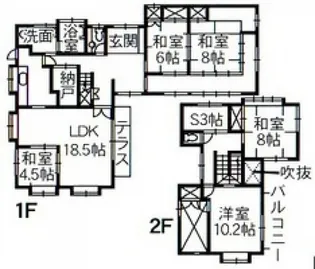 広島県広島市東区尾長東2【一戸建】の間取り