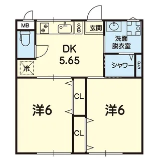 アクアデルデ【1階】の間取り