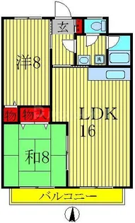 2LDKの間取り画像