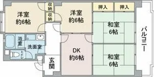 愛知県長久手市蟹原【マンション】の間取り