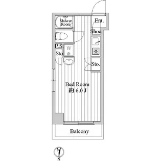 1Rの間取り画像
