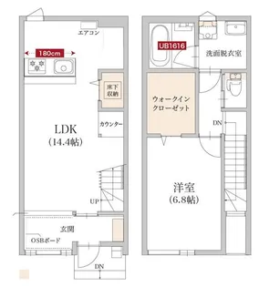 1LDKの間取り画像