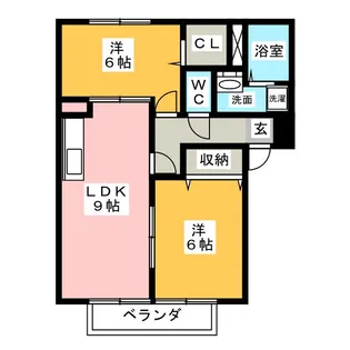 エバーライフワン【2階】の間取り
