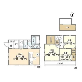 東京都杉並区宮前1【一戸建】の間取り