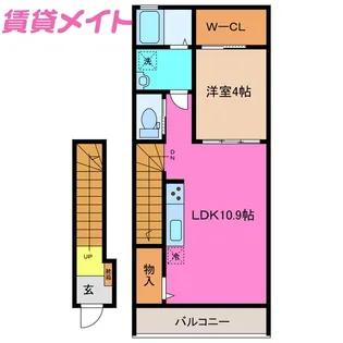 エトワール白梅【2階】の間取り