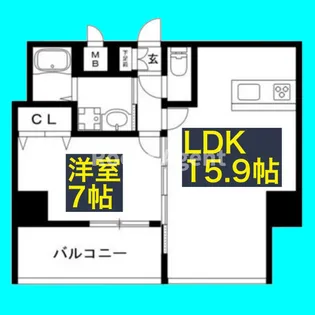 アンジュ栄【8階】の間取り