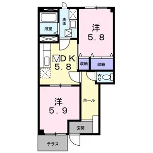 ヴィラエゾ B【1階】の間取り